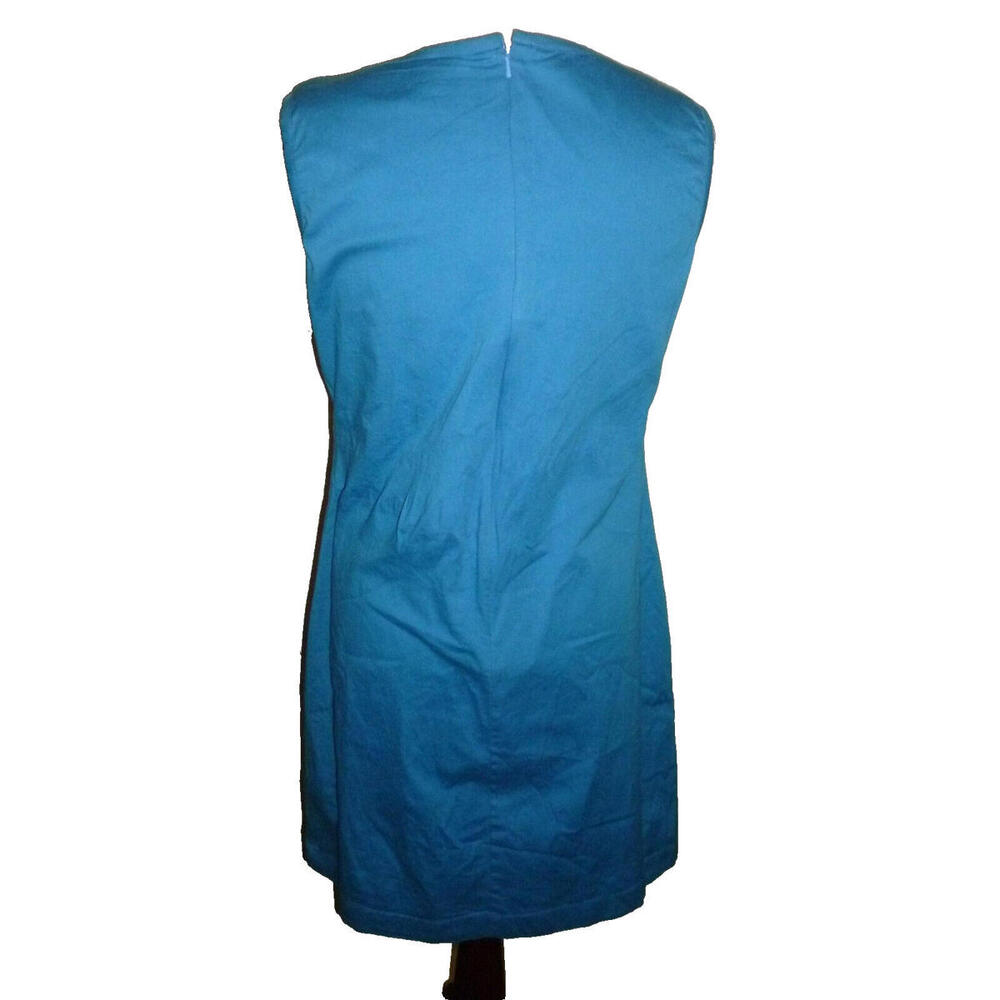 ALMATRICHI Blue Stripe Stretch Sheath Dress Cotton sz‎ 44 - Picture 3 of 5